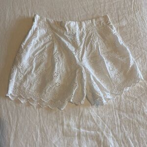Loft White Eyelet Shorts